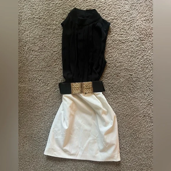 VENUS | Skirts | Venus Black Cream Pencil Dress | Poshmark